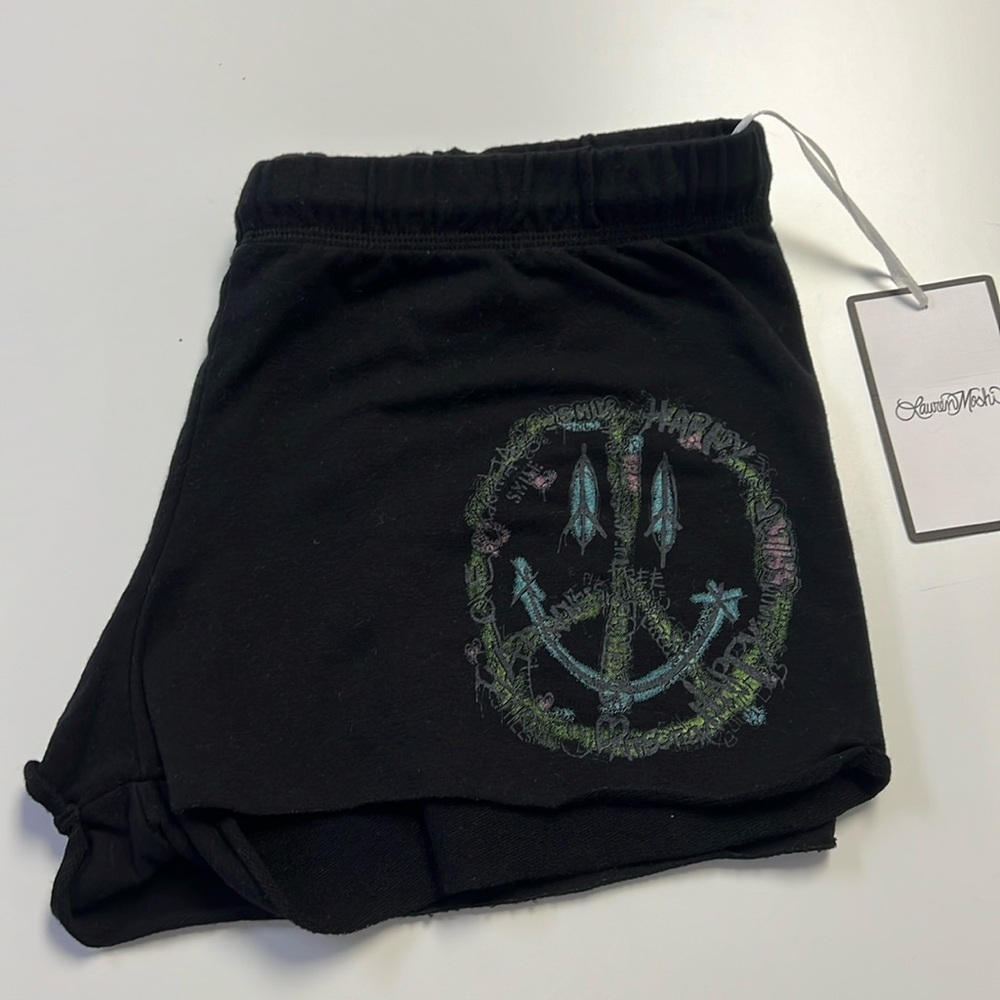 Lauren Moshi Peace Smiley short shorts